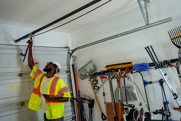Professional Garage Door Installation technician working in Whitney, TX